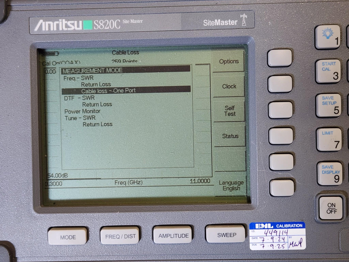 Anritsu SiteMaster S820C Microwave Transmission Line and Antenna Analyzer