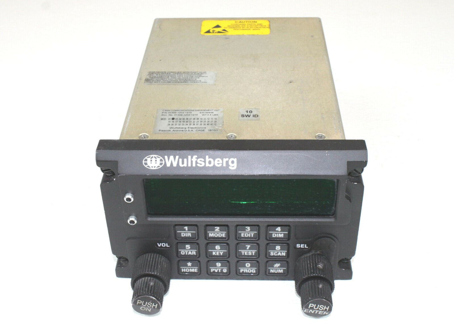 Wulfsberg Cobham C-5000 Control Head P-25 Version P/N 31300-1202-1210