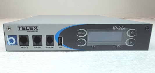 TELEX IP-224 Dual IP Remote Adapter Panel w/ NEW Power Adapter