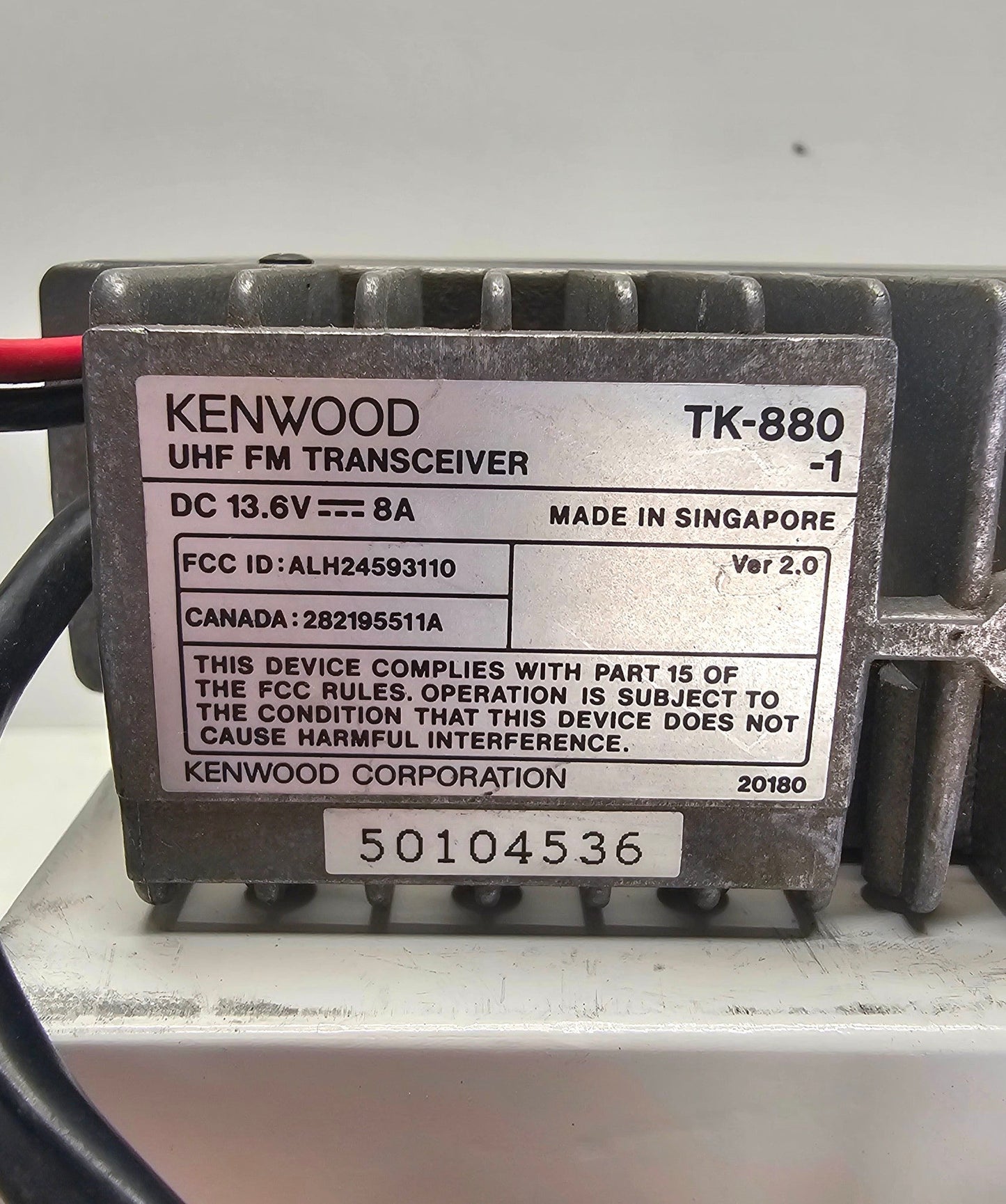 Kenwood TK880 TK-880-1 V 2.0 UHF 450-490 MHz 250 Channel 25 Watt (Complete Kit)