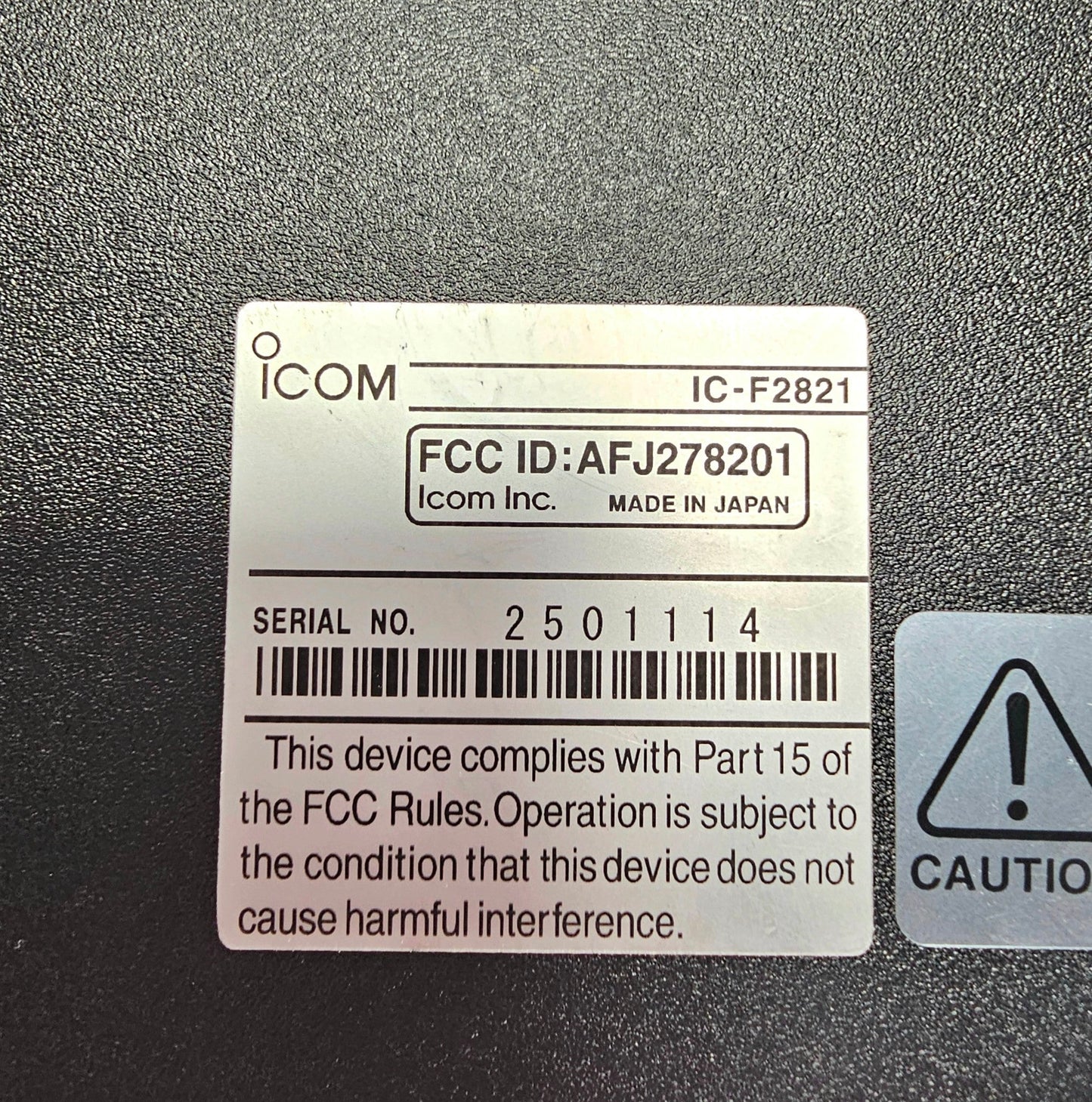 Icom IC-F2821 (25) UHF 45 Watts Field Programmable 400-470 MHz 256 ch ANALOG