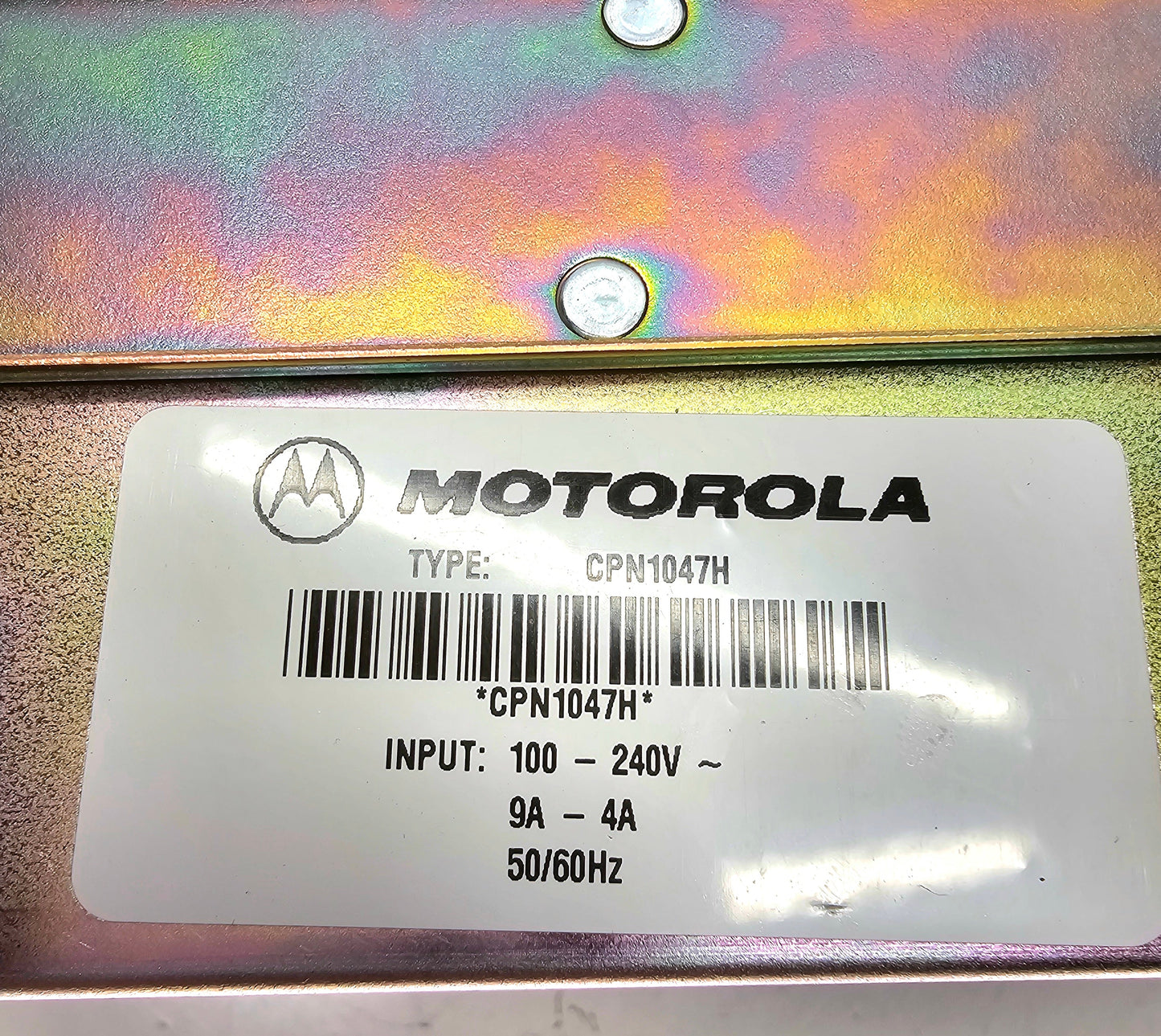 Motorola Quantar Power Supply High Power AC/DC Revert Model CPN1047B