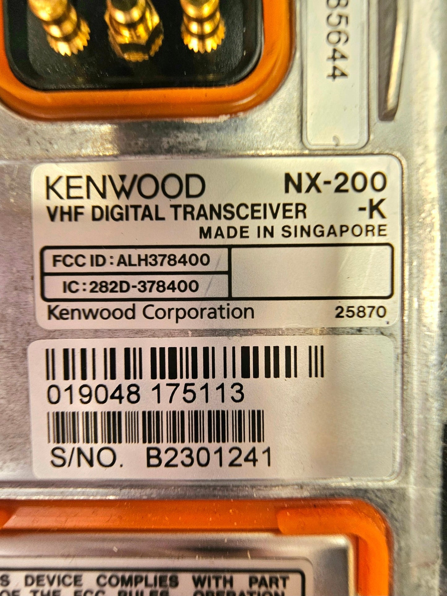 Kenwood NX200 NX-200 NEXEDGE VHF 136-174 512MHz 5 Watt 512 Channels