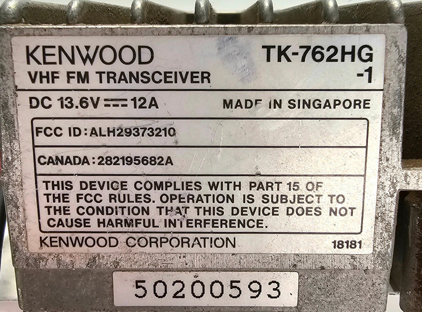 Kenwood TK762HG TK-762HG VHF 148-174 MHz 45 Watts 8 Channel (Complete Kit)