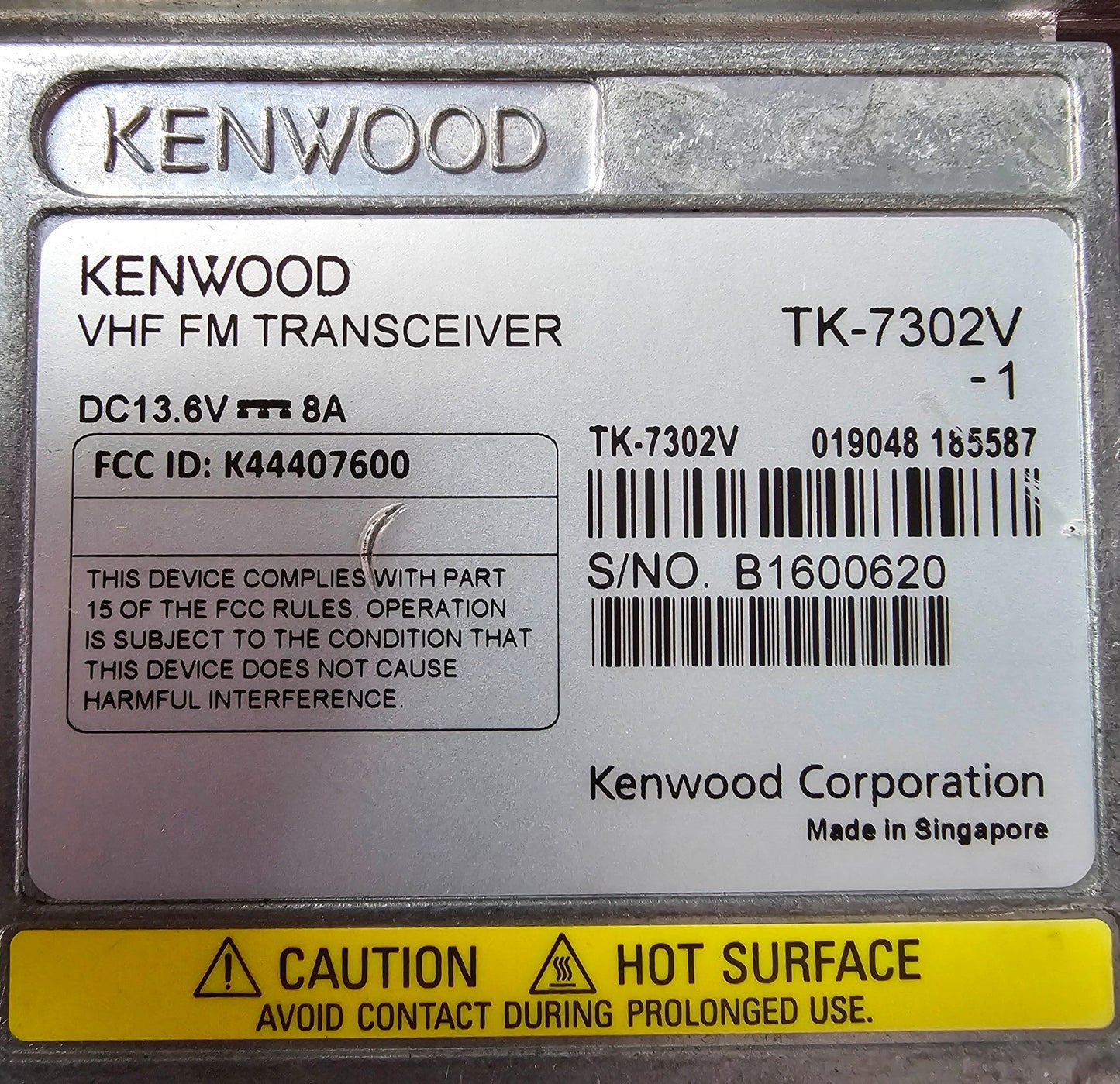Kenwood TK7302V TK-7302V VHF 136-174MHz 16 Channel 25 Watt (Complete Kit)