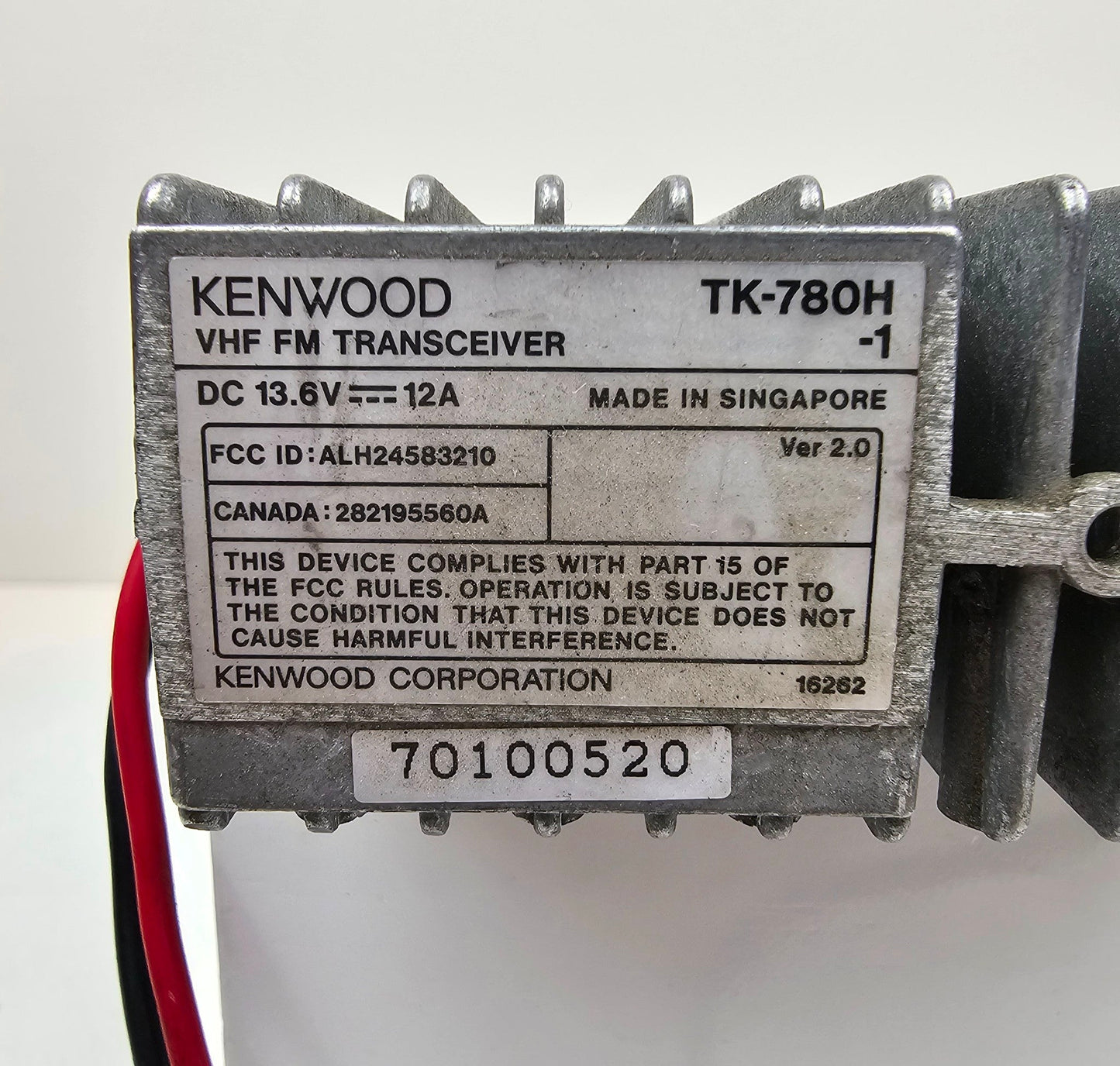 Kenwood TK-780H-1 Ver 2.0 TK780H VHF 146-174 MHz 250 Channel 45 Watt