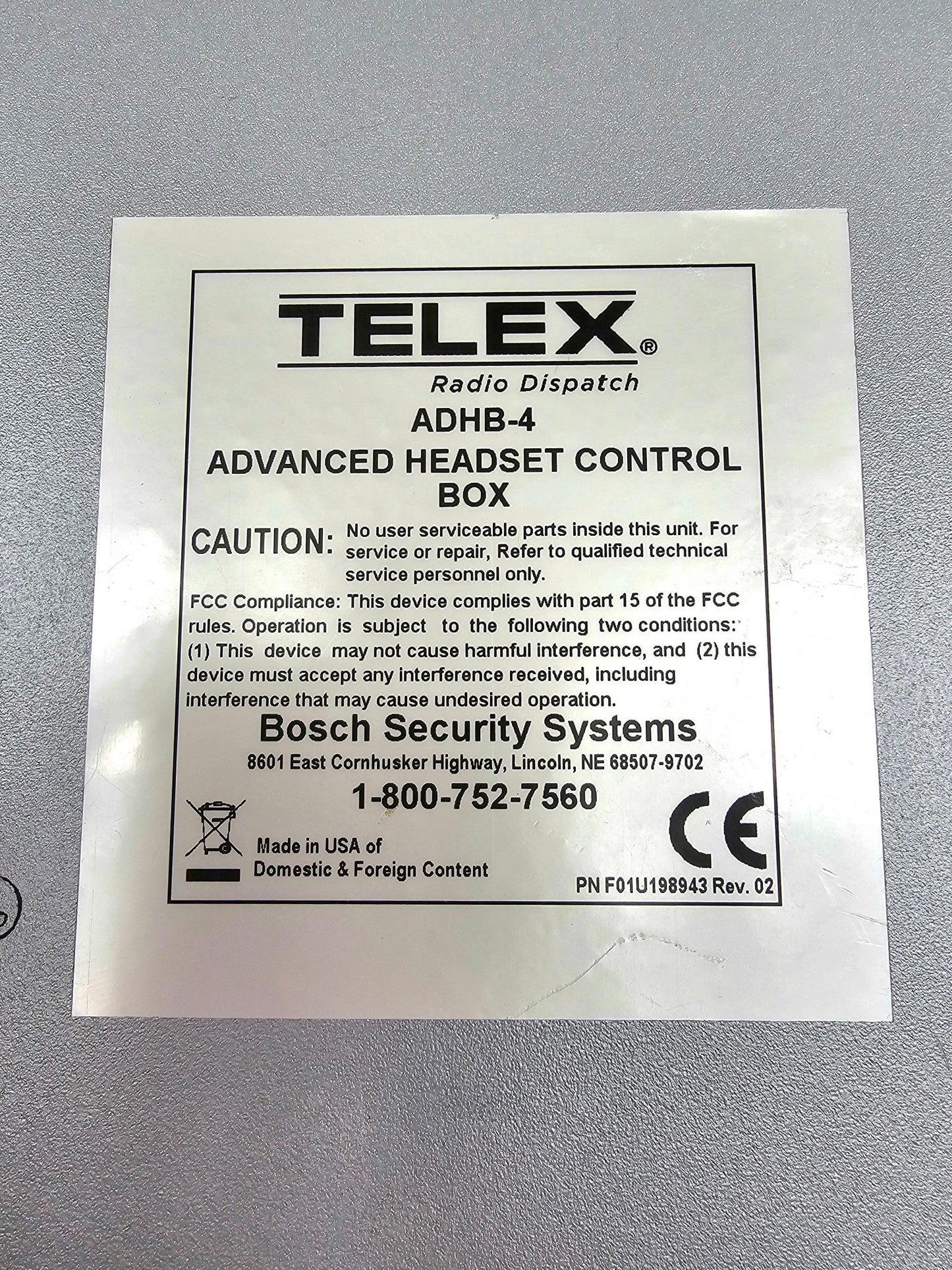 TELEX ADHB-4 Advanced Digital Headset Box