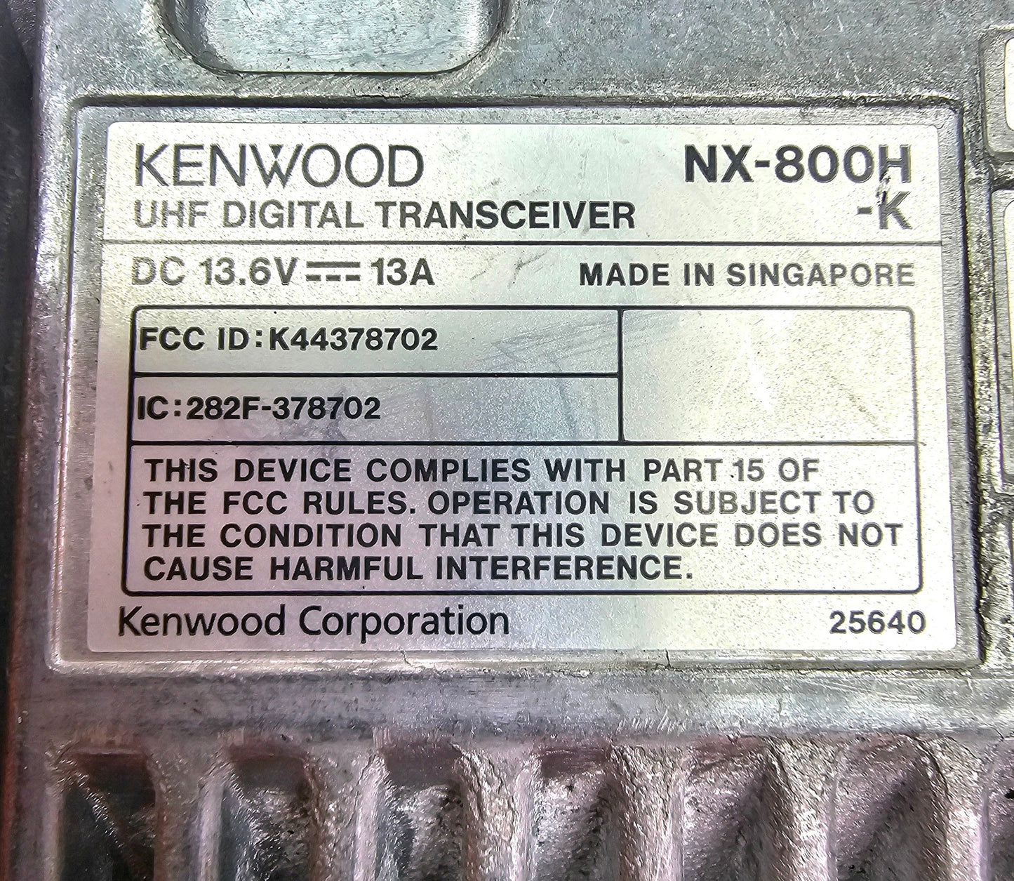 Kenwood NX800H NX-800H NEXEDGE UHF 450-520 MHz 45 Watt 512 Channel Complete Kit