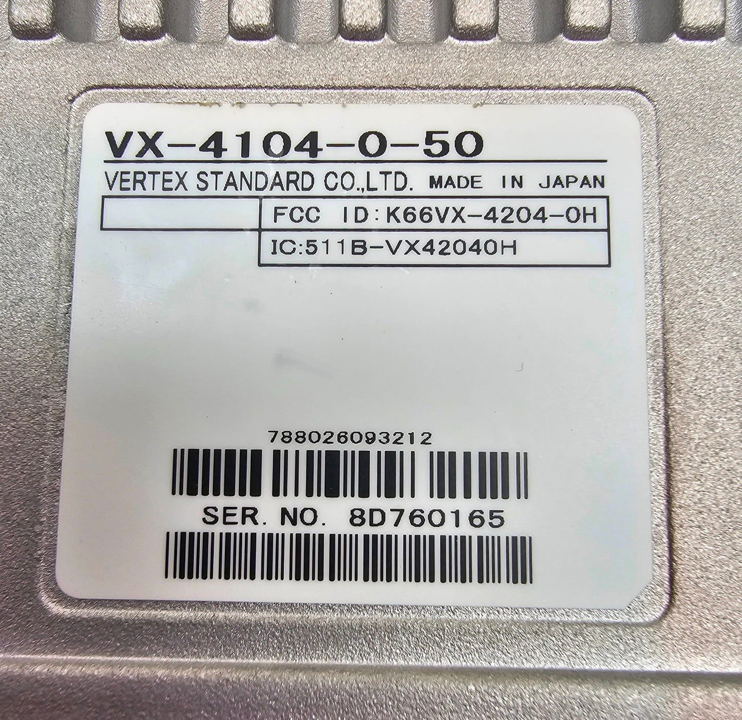 (NEW) Vertex Standard VX-4104-0-50 VHF 134-174 MHz 50 Watt 8 Channel
