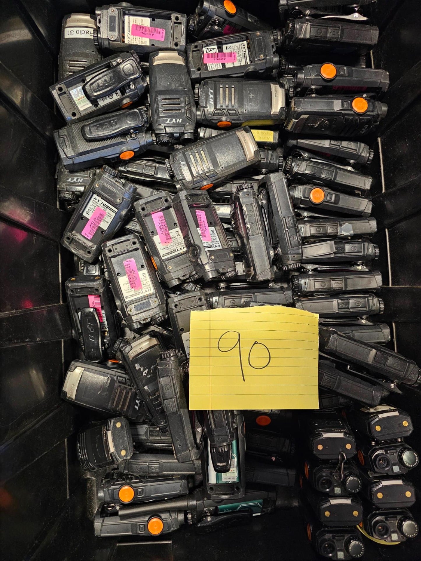 HYTERA TC-320U Radios w/ Accessories, Batteries, Antennas, Chargers (LOT of 90)