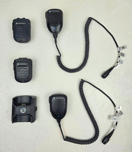 2-Pack Motorola PMMN4097 Long Range Wireless Kit w/ APX 4095 RSM Mic and Charger