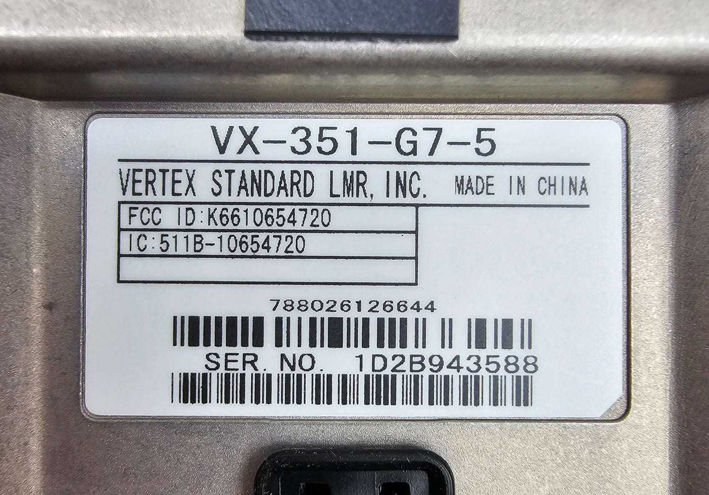 NEW Vertex VX-351-G7-5 VX351-G7-5 UHF 450-520 MHz 16 Channel 5 Watt