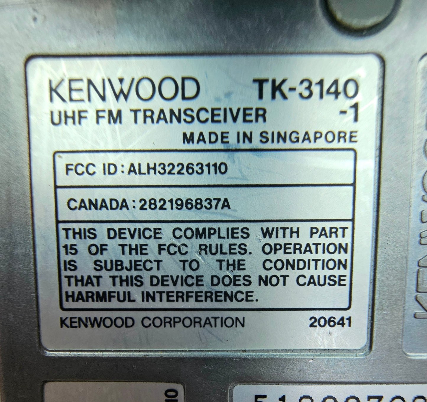 Kenwood TK-3140 TK3140 UHF 450-490 MHZ 250 Channel 4 Watt (Complete Kit)