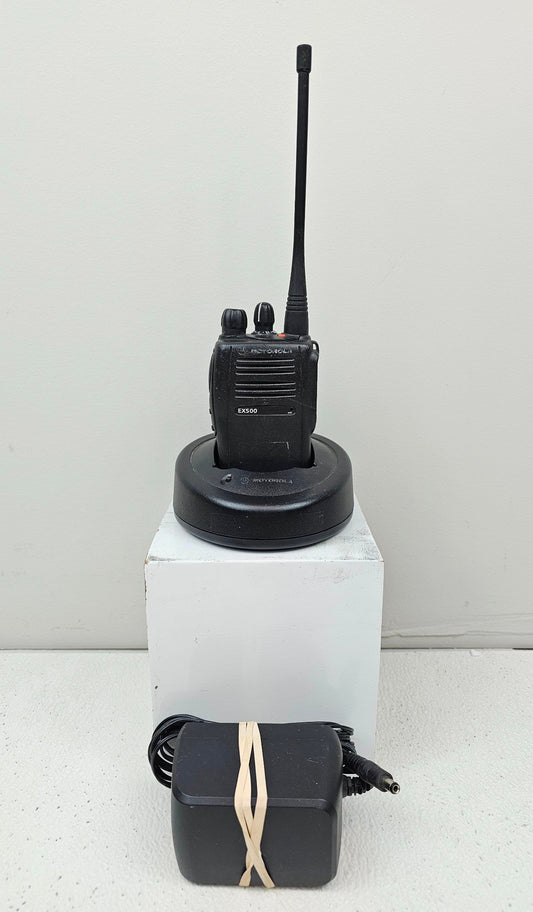 Motorola EX500 UHF 403-470 MHz 16 Channel 4 Watt Portable Radio (Complete Kit)
