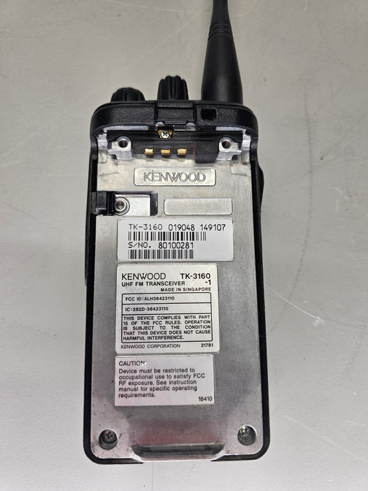 Kenwood Portable TK-3160-1 UHF 400-470 MHz 16ch 4W