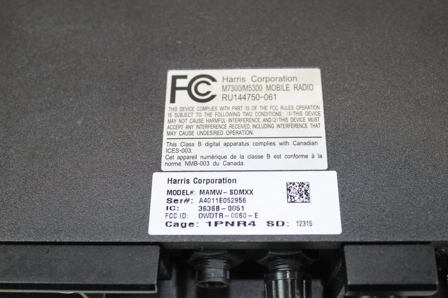 Harris M/A-Com XG-75M 700/800MHz Mobile Radio (Remote-Mount)