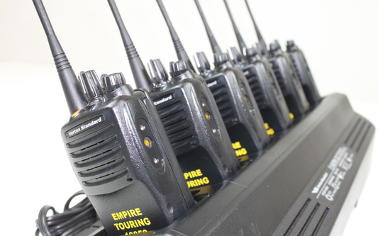 6-Pack of Vertex VX-451-G7-5 UHF (450-512MHz) Portable Radios w/ ENGRAVING