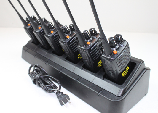 6-Pack of Vertex VX-451-G7-5 UHF (450-512MHz) Portable Radios w/ ENGRAVING