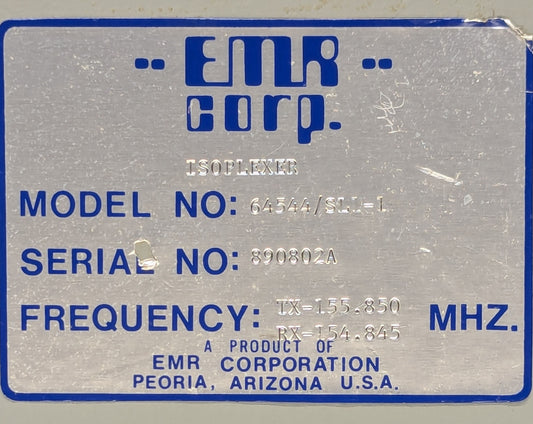 EMR W64544-SL1-1 VHF Iso-Plexer with Single-Stage Isolator