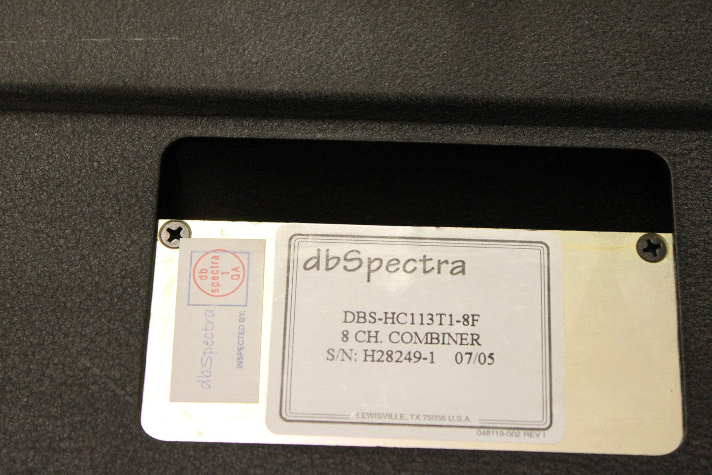 dbSpectra DBS-HC113T1-8F 800MHz Control Station Combiner (8ch)