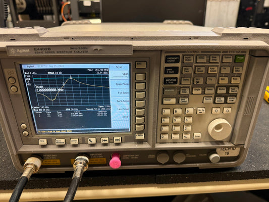 HP Agilent Keysight E4402B Spectrum Analyzer 9kHz -3.0GHz w Tracking Gen