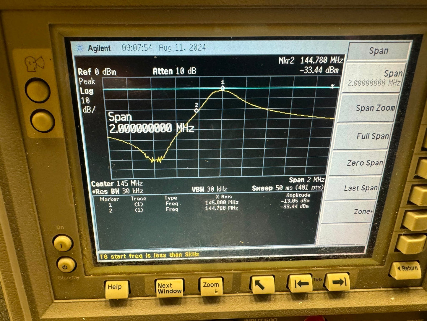 HP Agilent Keysight E4402B Spectrum Analyzer 9kHz -3.0GHz w Tracking Gen