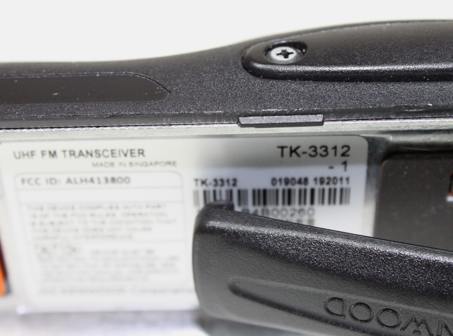 Kenwood TK-3312-1 TK3312-1 UHF Radio 450-520 MHz 128 Ch 5W ANALOG FleetSync