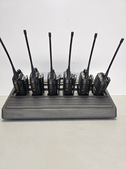 Motorola HT1250 LS+ UHF 403-470 MHz 16 Channel 4 Watt Limited Keypad 6 Pack