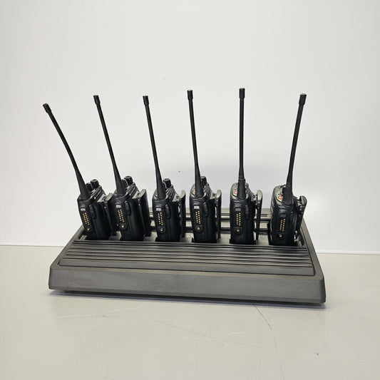Motorola HT1250 LS+ UHF 403-470 MHz 16 Channel 4 Watt Limited Keypad 6 Pack