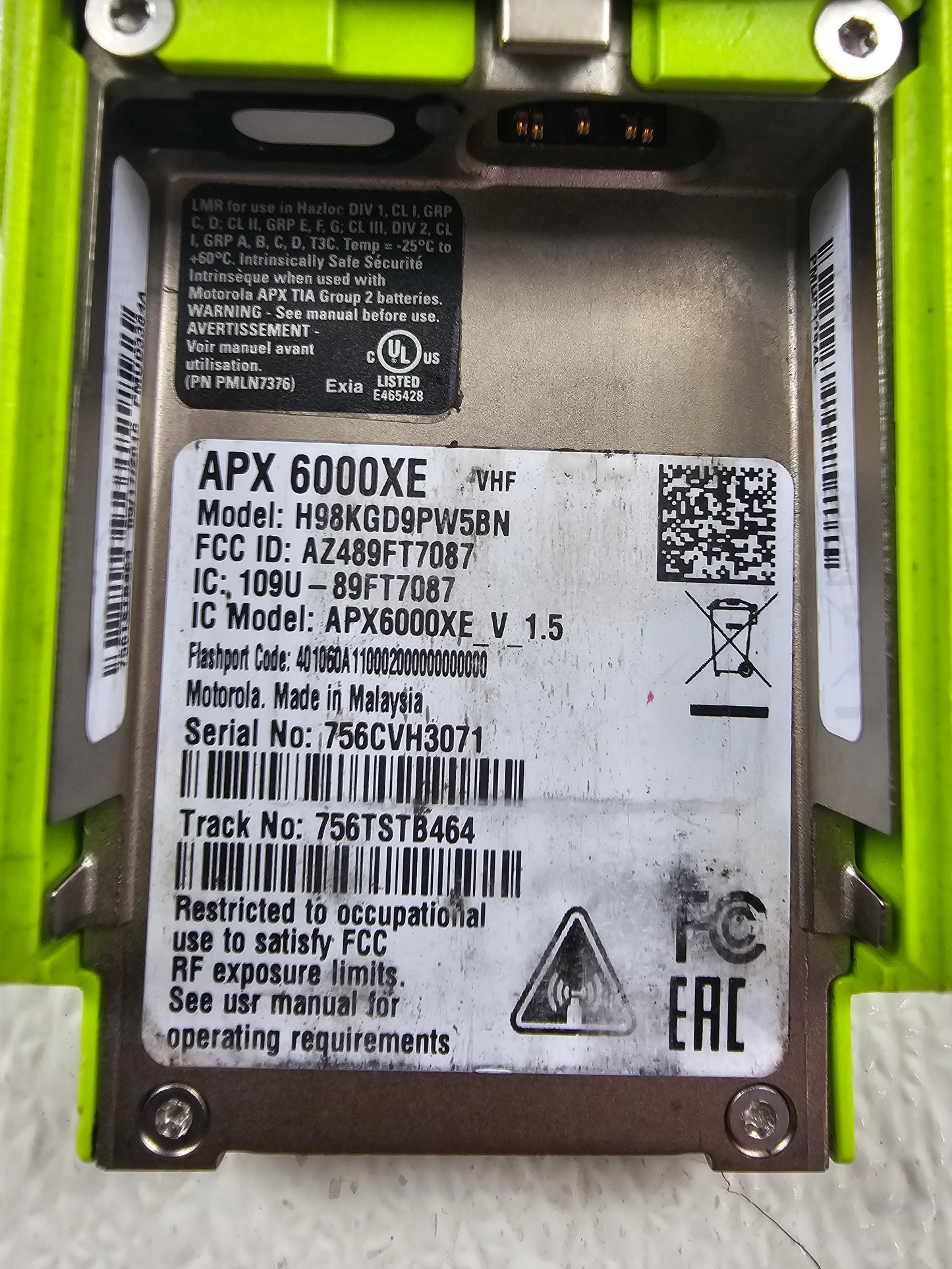 Motorola Portable APX6000XE VHF 136-174 Mhz 96ch 6W M1.5