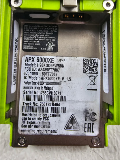 Motorola Portable APX6000XE VHF 136-174 Mhz 96ch 6W M1.5