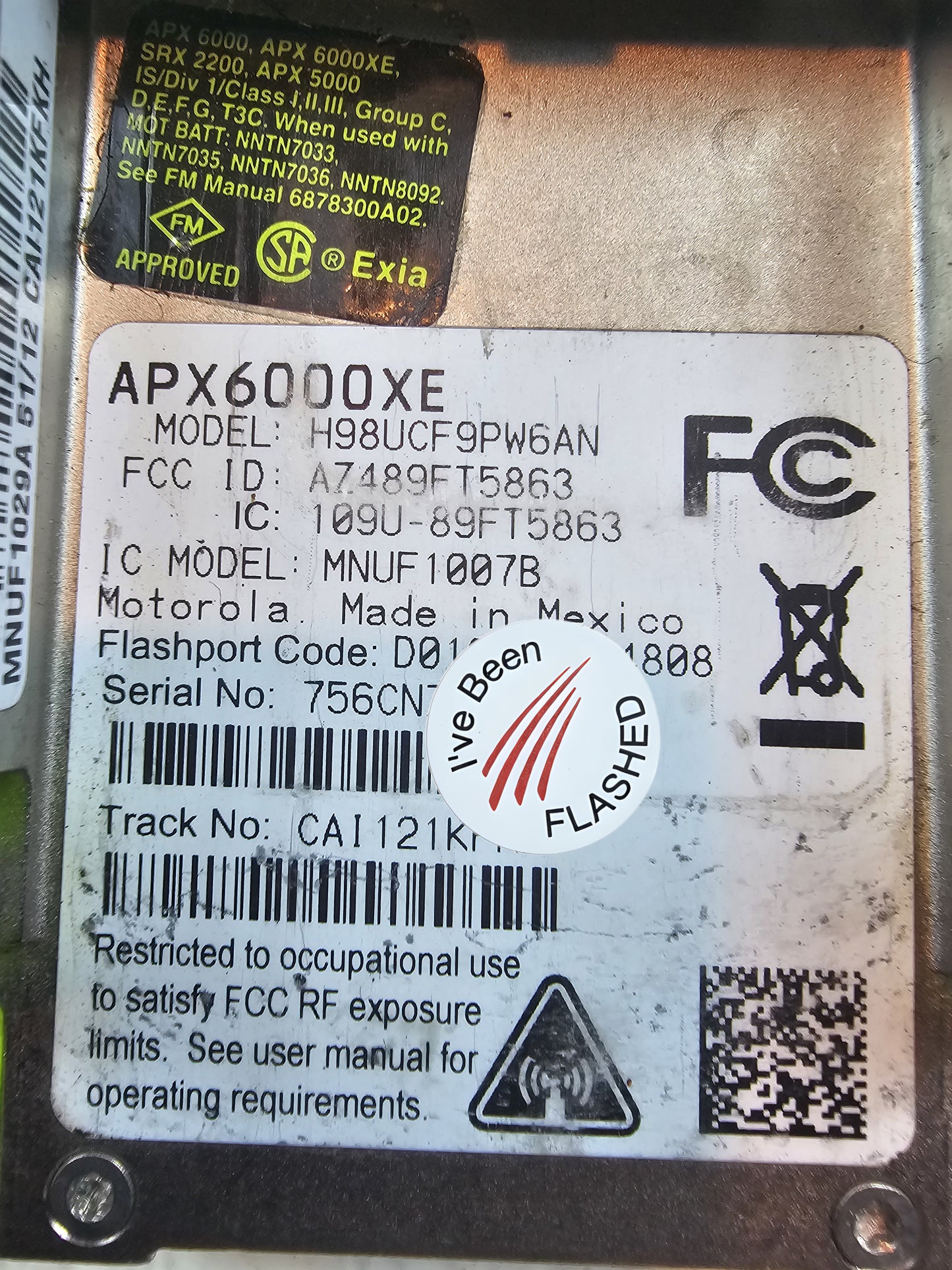 Motorola Portable APX6000XE 700/800 763-870 Mhz 1000ch 3W M2.5