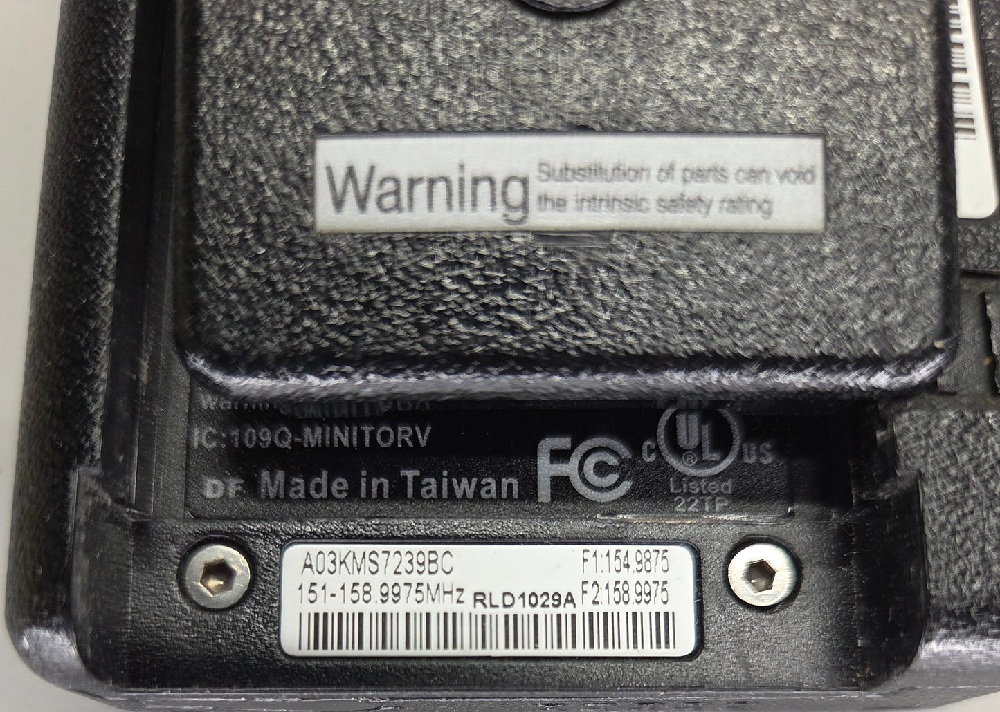 Motorola Pager Minitor V VHF 151-159 Mhz 2ch Non Stored Voice