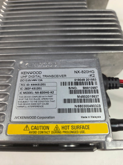 Kenwood Mobile NX-820HGK-2 UHF 400-470 Mhz 260ch 45W