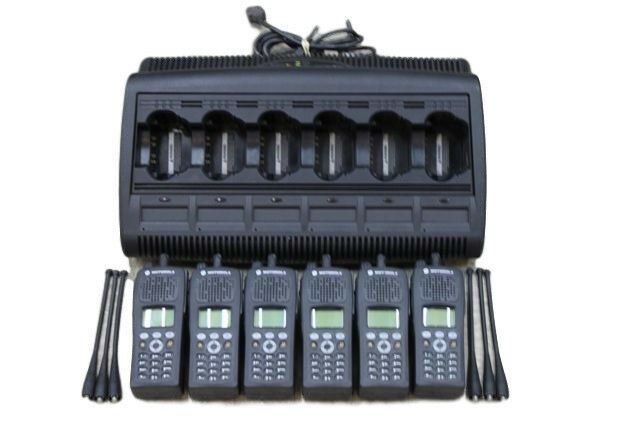 6 Motorola XTS2500 Model 3 900 Mhz APCO 25 w IMPRESS Gang Chgr ADP Encryption