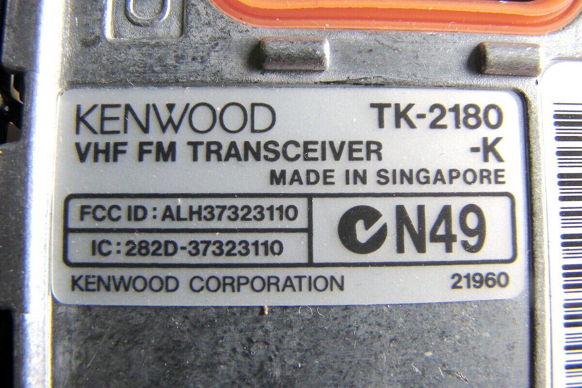 Kenwood TK-2180 VHF (136 - 174) Mhz 5 Watt 500+ Channel Ltd Keypad Radio