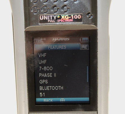 Harris UNITY XG-100P Tri-Band PHASE 2 P25 Trunking/Conv Radio & Battery ONLY