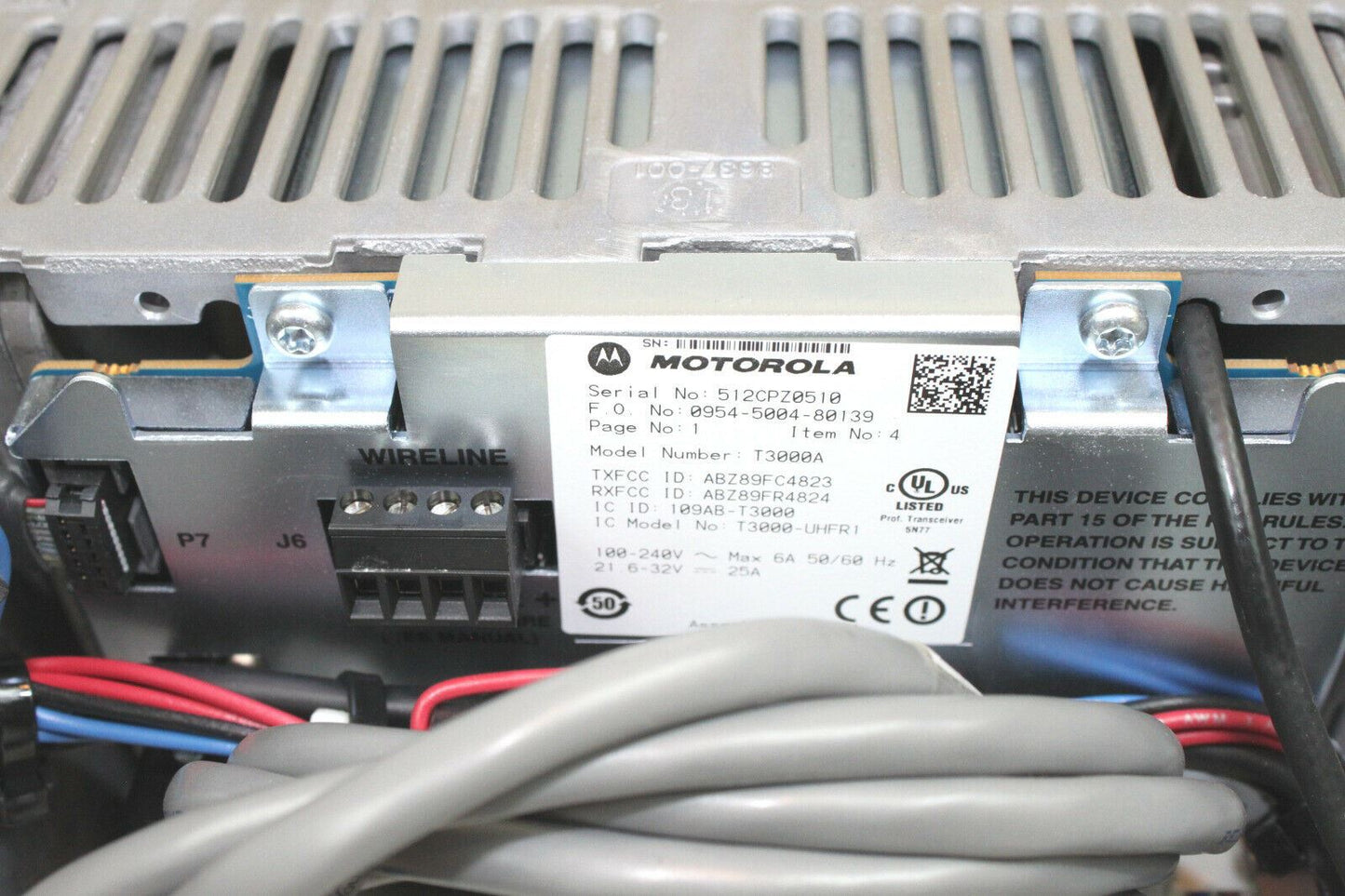 Motorola MTR3000 UHF 403-470 MHz 100W Digital Repeater