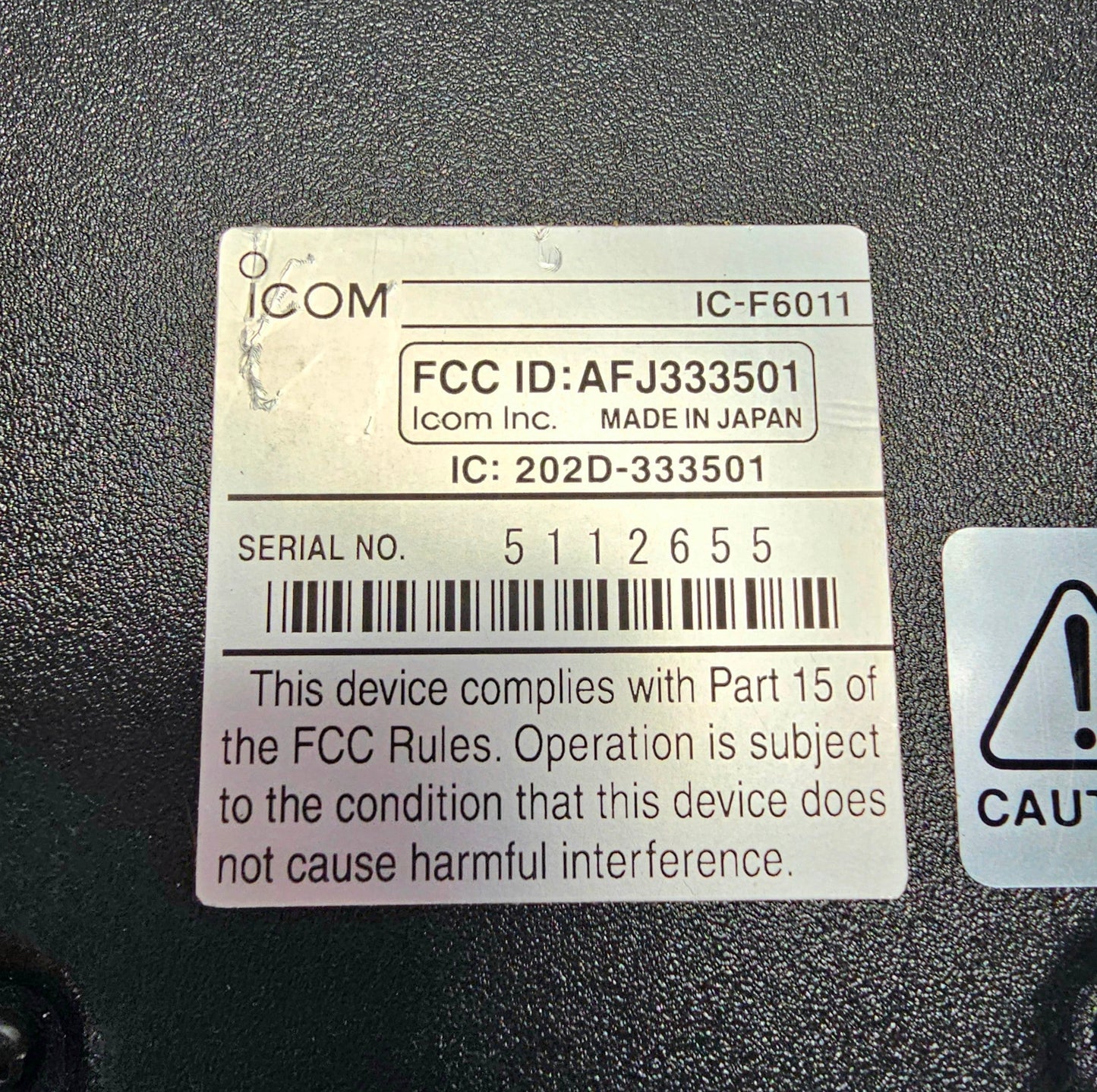 Icom IC-F6011 UHF (400-470) MHz 8 Channels 45W HAM (Complete Kit)