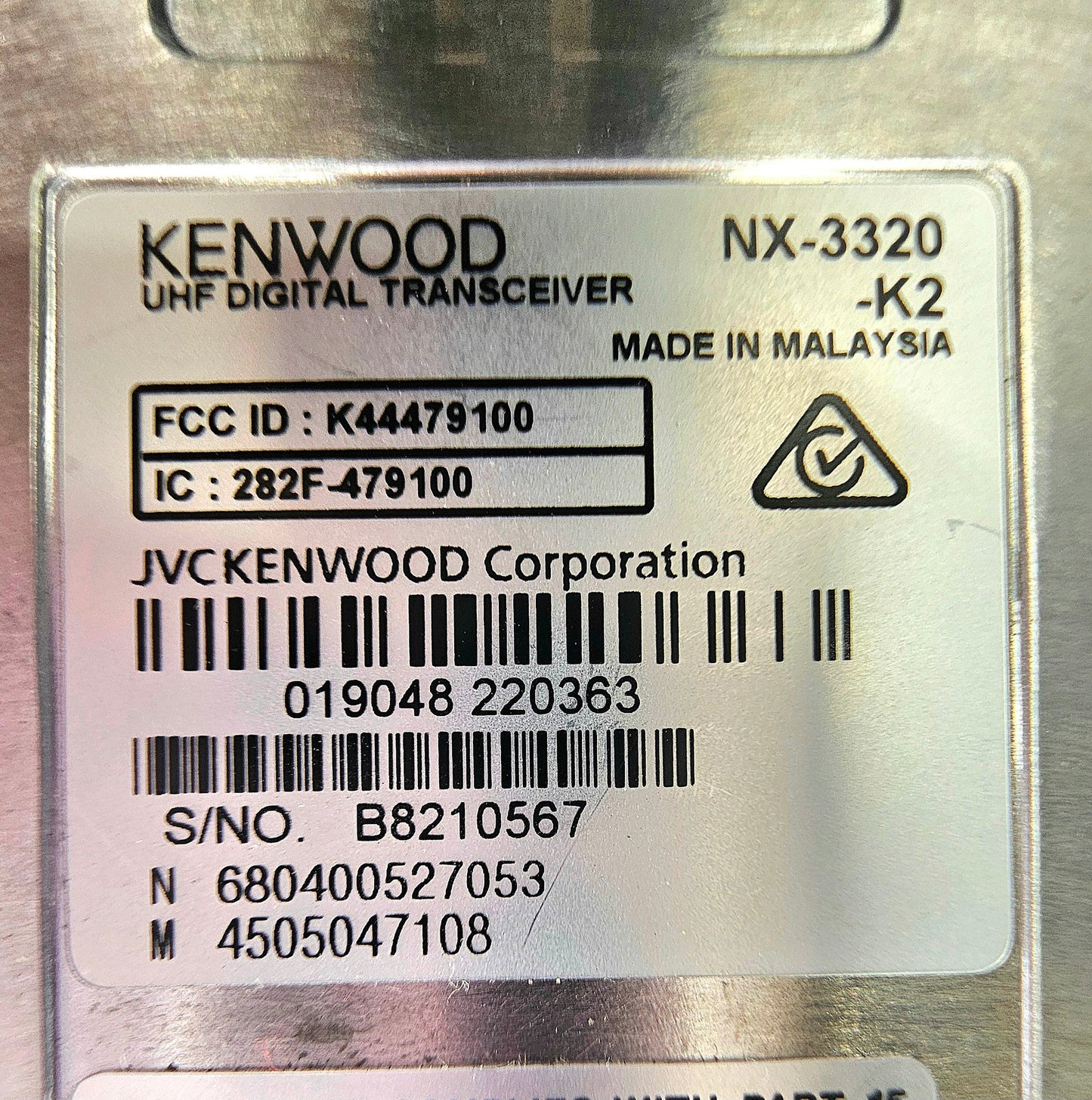 Kenwood NX3320-K2 NX-3320-K2 NEXEDGE UHF 400 - 520 MHz 260 Channel 5 Watt