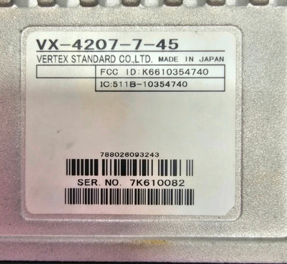 Vertex VX4200 VX4207 VX-4207-7-45 UHF 450-512 MHz 501 Ch 45 Watt (Complete Kit)