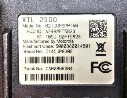 Motorola XTL2500 P25 Digital 700/800 Mhz Dash Mount 800ch 35W