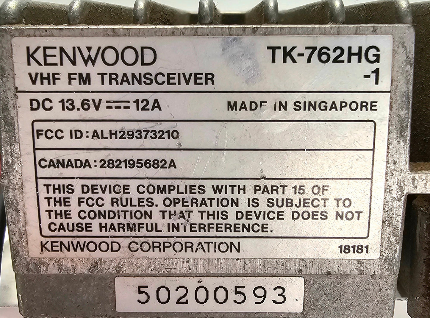 Kenwood TK762HG TK-762HG VHF 148-174 MHz 45 Watt 8 Channel (Complete Kit)
