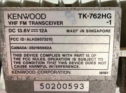 Kenwood TK762HG TK-762HG VHF 148-174 MHz 45 Watt 8 Channel (Complete Kit)