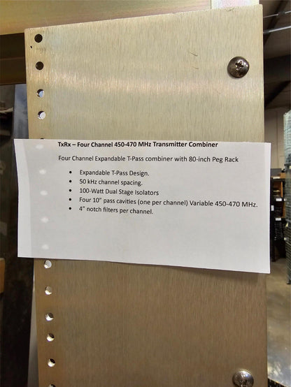 TxRx Bird UHF 4 Channel 450-470 MHz Transmitter Combiner