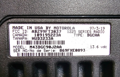 Motorola M1225 VHF 150-174 MHz 20 Channel 45 Watt (Complete Kit)