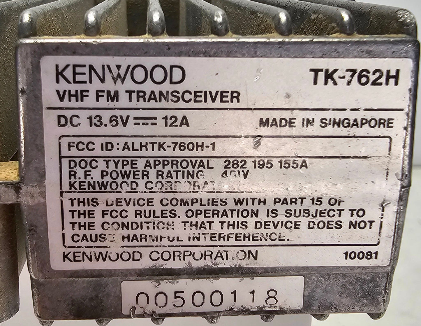 Kenwood TK762H TK-762H VHF 148-174 MHz 2 Channel 45 Watt (Complete Kit)