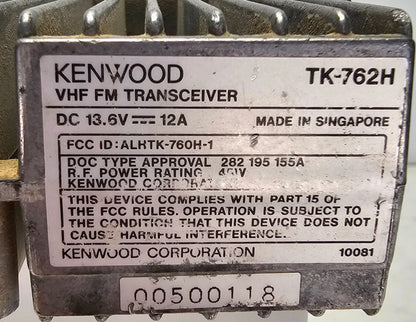 Kenwood TK762H TK-762H VHF 148-174 MHz 2 Channel 45 Watt (Complete Kit)