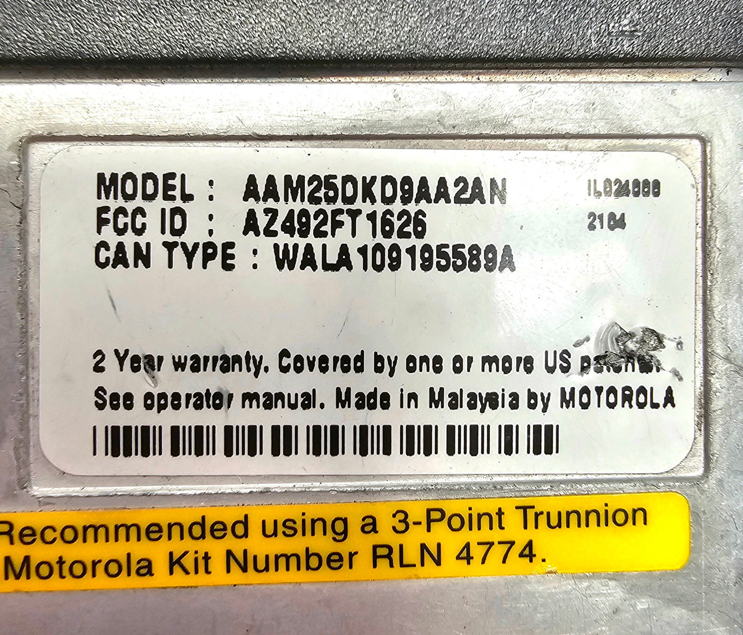 Motorola CDM1250 Lowband VHF 42-50 MHz 64 Channel 60 Watt (Complete Kit)