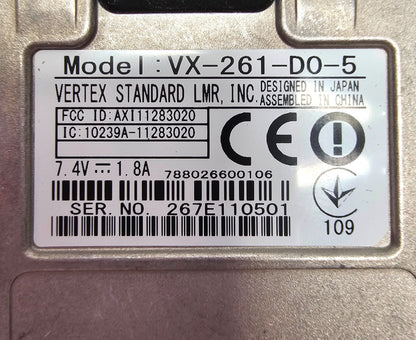 Vertex VX-261-Do-5 VHF 136-174 MHz 16 Channel 5 Watt Analog Radio